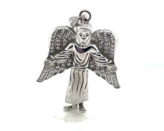 925 Silver Large Angel Pendant