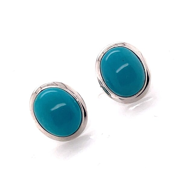 Turquoise Stud Earrings Etsy