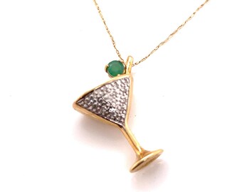 Martini Glass Necklace - Etsy