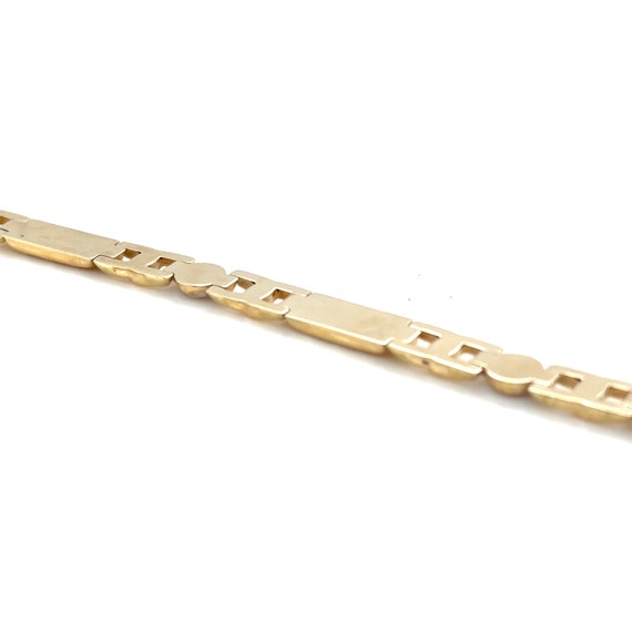 14KT White & Yellow Gold Link Unisex Bracelet - image 2