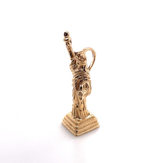 14KT Yellow Gold Statue of Liberty Solid Gold Cha… - image 4