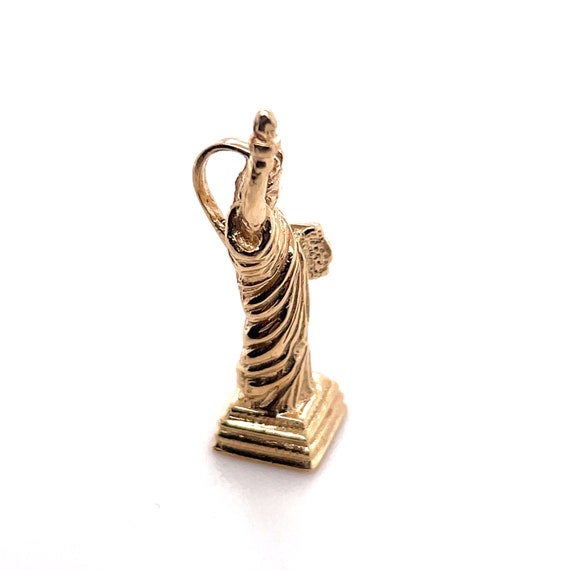 14KT Yellow Gold Statue of Liberty Solid Gold Cha… - image 2