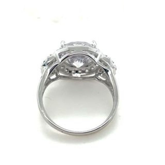 925 Silver Halo Engagement Ring - image 2