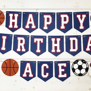 Personalized Sports Birthday Banner Sports Banner Sports Birthday Party Decorations Sports Party Personalized Sports Banner All Star Sport