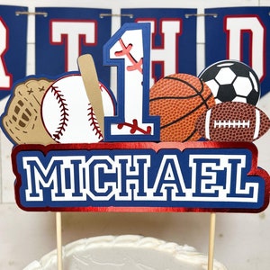 Personalized Sports Cake Topper: Custom Baseball Birthday Decor