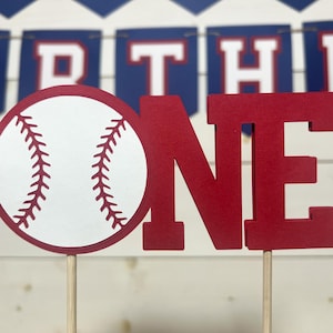 Baseball First Birthday Cake Topper: Rookie of the Year Party