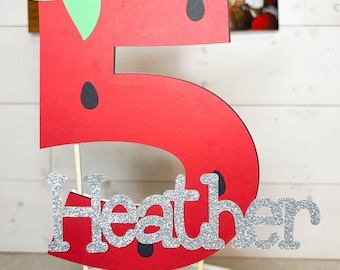 Twotti Frutti Cake Topper: Zahl als Geburtstags-Partydeko