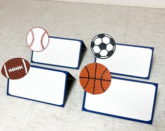 All Star Sports Place Cards Sports birthday banner food tent template Baby Shower Boy Birthday Place Cards buffet cards Gender reveal gift