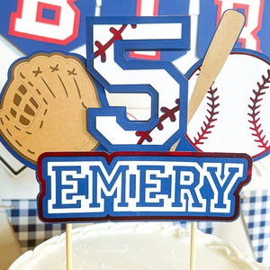 Personalized Newborn All Star Baseball Cake Topper for Sports Themed Parties Customizable Gender Reveal First Birthday and Newborn Keepsake