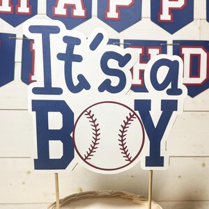 Neugeborene Baseball Tortenstecker: All Star Erster Geburtstag, Boy Cake Smash