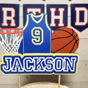 Personalized Basketball Cake Topper: All Star Birthday Party Decor