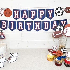 Sport Cake Topper Sport Geburtstag Erster Geburtstag Neugeborener Junge Gender Reveal Sport-Geburtstagsfeier-Thema All Star Sport 1.Jahr Babygeschenk Bild 10