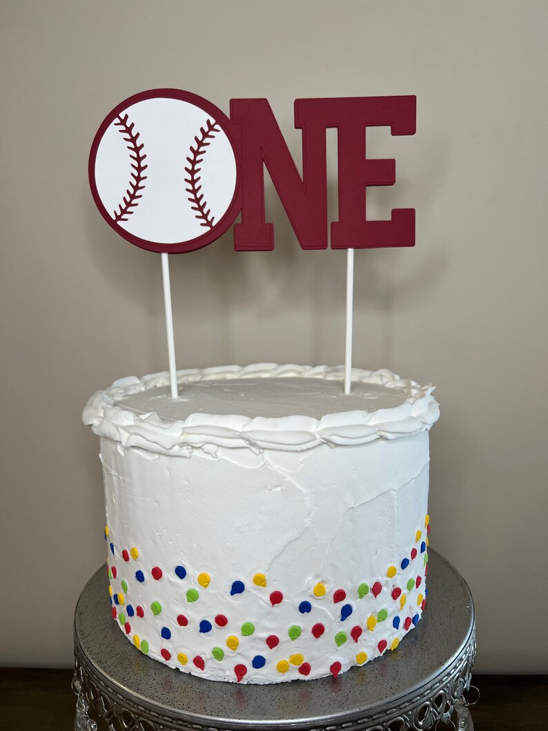 Baseball Theme Cake Topper First Birthday one year Baseball Cake Boy First Birthday Baseball Birthday Decor Cake Smash One
