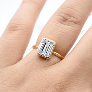 White Zircon Solitaire Ring: 925 Sterling Silver Dainty Band