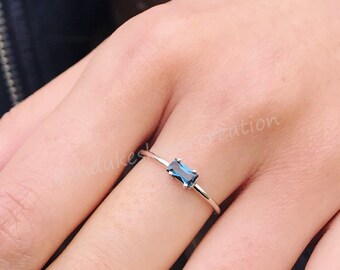 AMDXD Jewelry 925 Sterling Silver Wedding Ring for Women Blue Round Cut Topaz Ring AMDXD Jewelry 925 Sterling Silver Wedding Ring for Women Blue Round Cut Topaz Ring