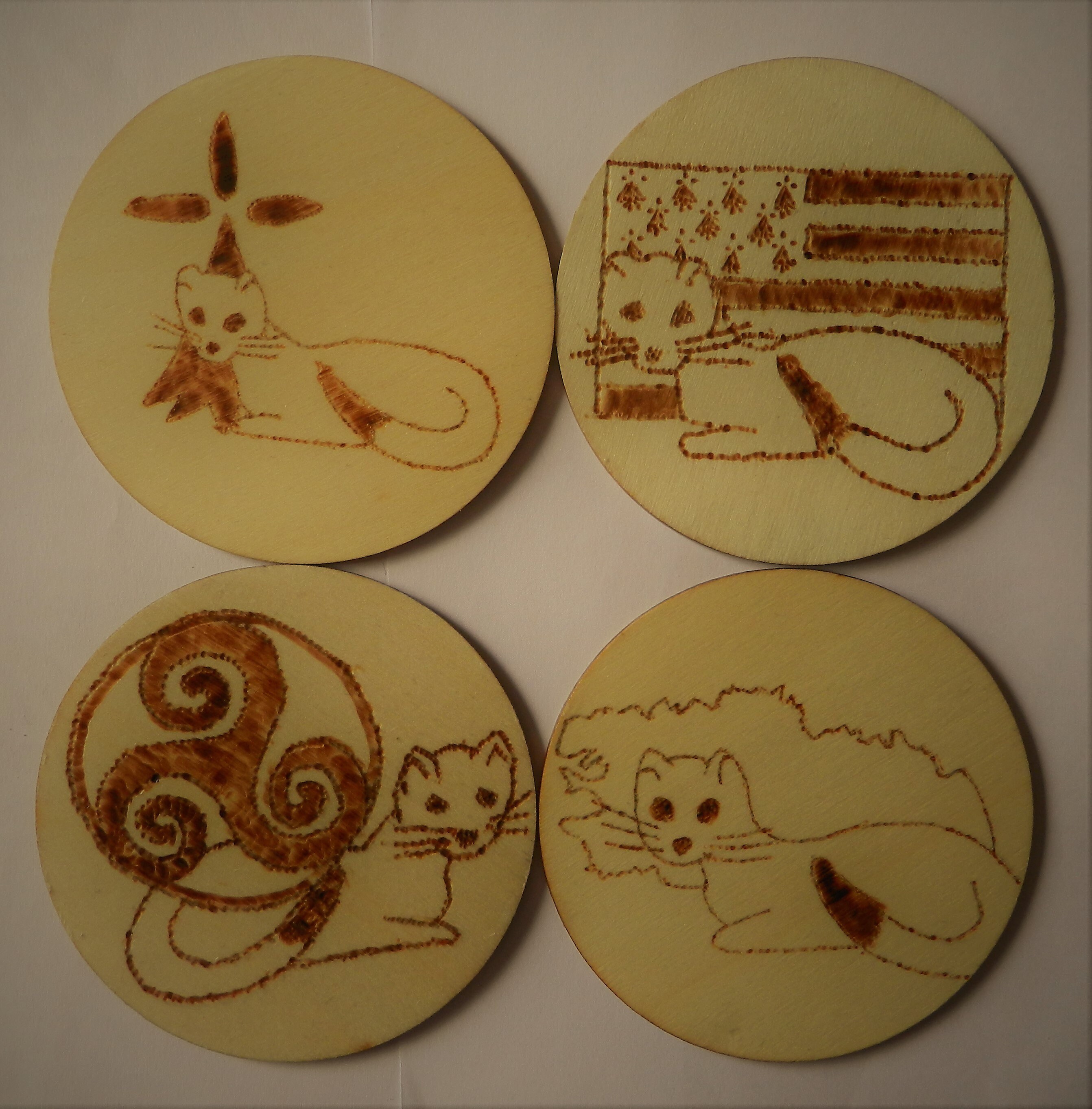 Lot 4 Sous Verre, Tasse Forêt