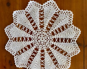 Dainty white  crochet doily - Style 8