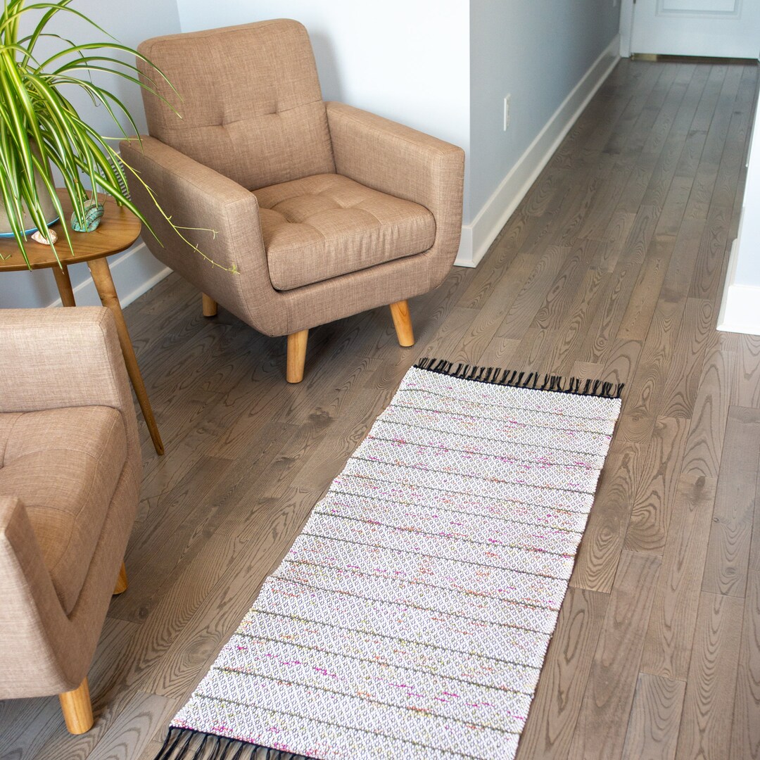 Modern Upcycled Handwoven Rag Rug/runner - Designer, 