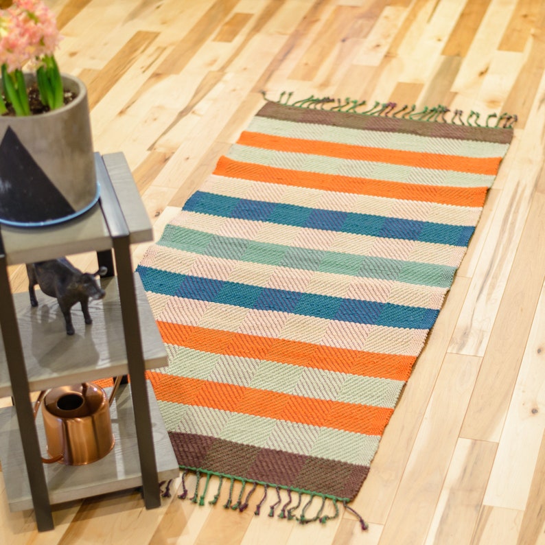 Handmade Striped Rag Rug 'tierras' - Eco-friendly Upcycled, Cozy Unique ...