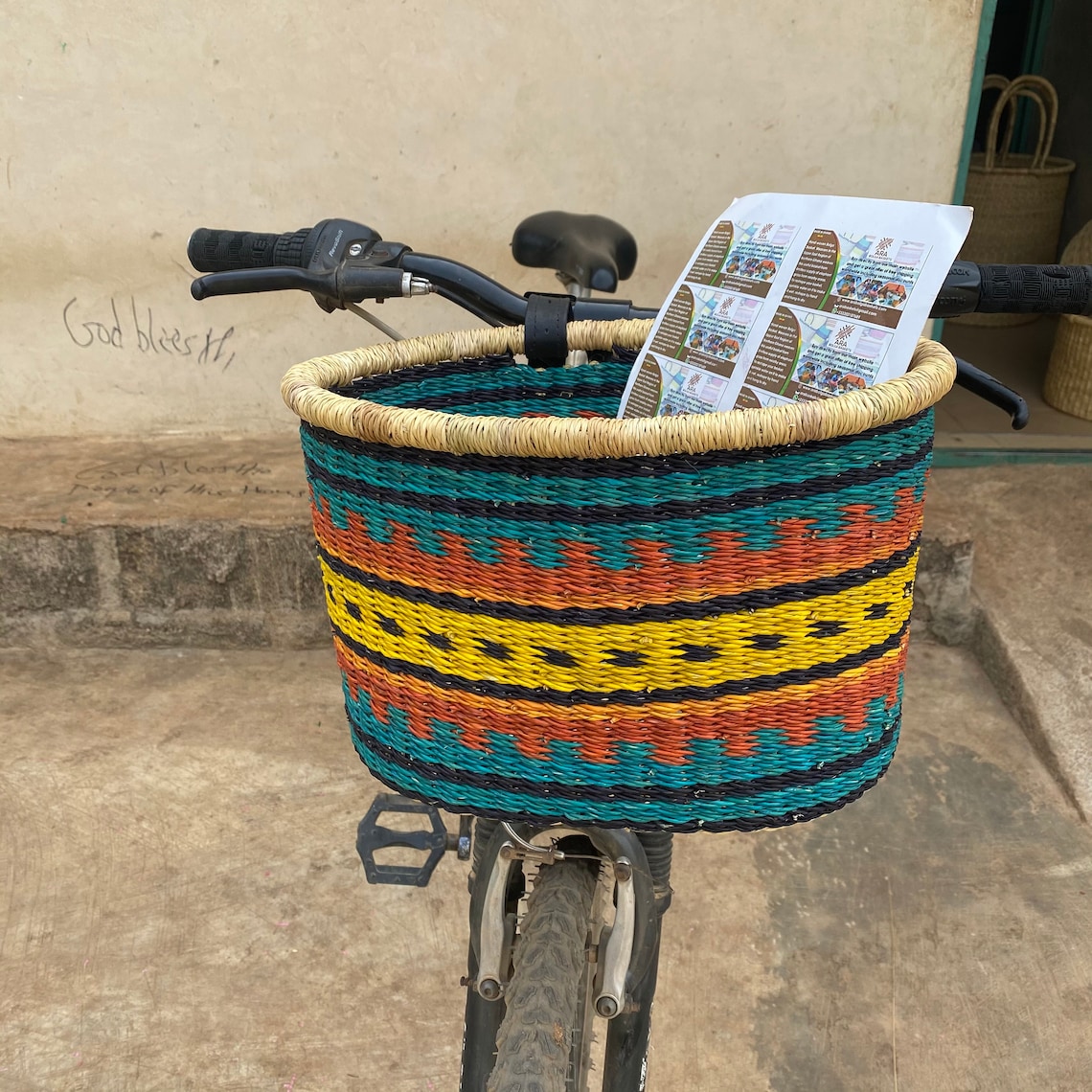 Bolga/ghana Bicycle Basket/bike Basket Etsy