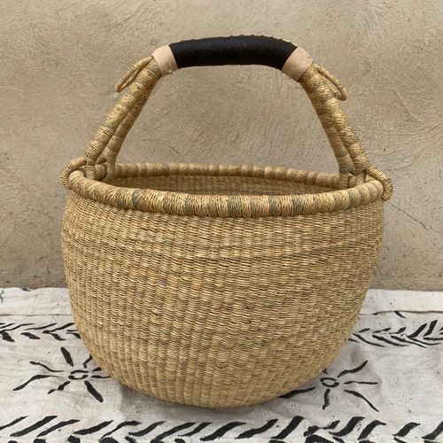 Bolga Basket Large Basket African Market Basket Bolgatanga Etsy