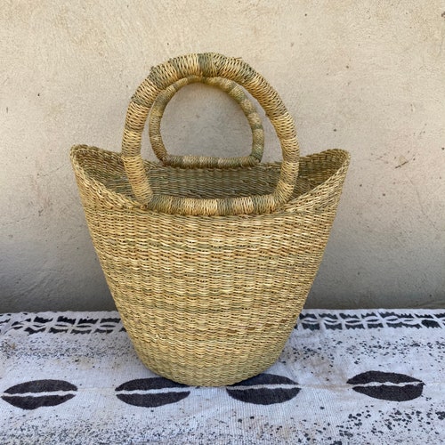 Bolga/ghana Small Shopping Basket/ Yekine Bolga Basket Etsy