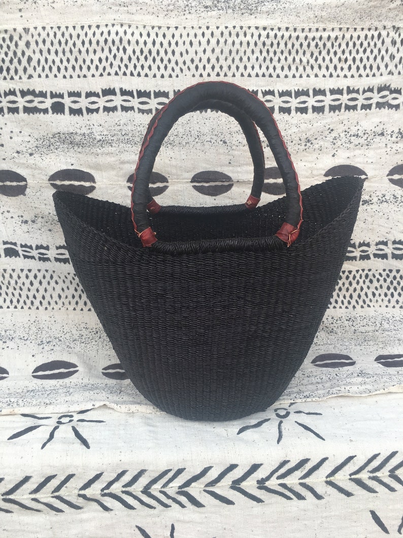 Bolga/ghana Shopping Basket/yekine Bolga Basket Etsy