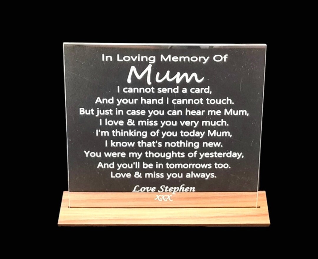 Memorial Inscriptions For Parents Personalised ANY NAME Memorial Plaque Mum Dad Son Daugher Nan Grave ...