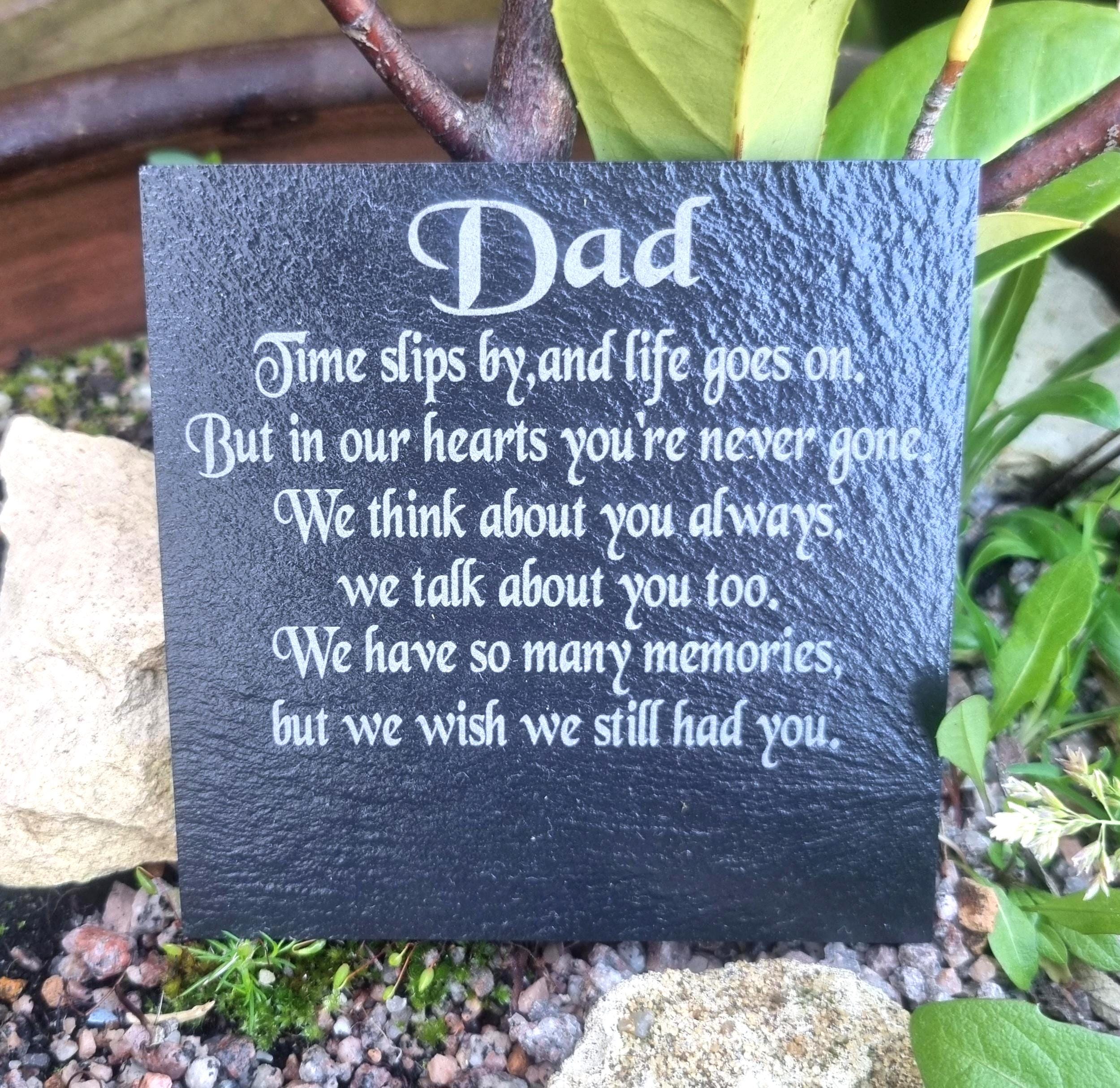 Memorial Inscriptions For Parents Personalised Mum Memorial Plaque Poem Dad Remembrance Slate Son Grave ...
