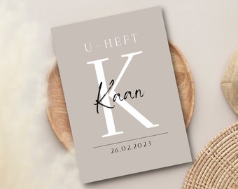 Personalized child health record booklet cover + vaccination record booklet cover for maternity record booklet