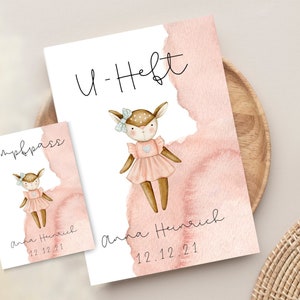 Personalisierte U-Heft Hülle + Impfpass Mutterpass Hüllen Hässchen Puppe