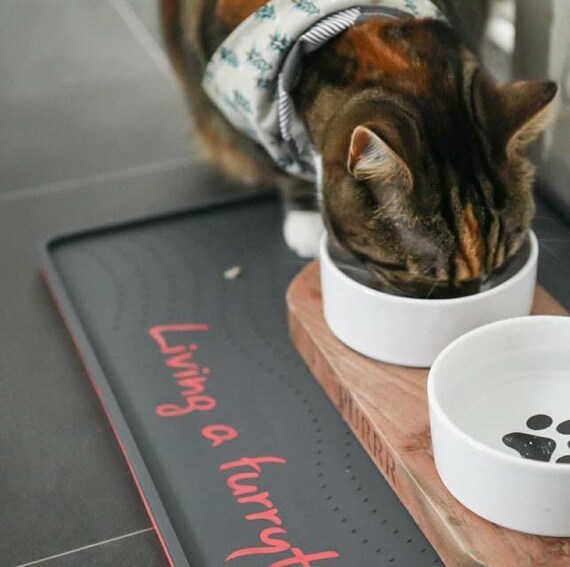 Personalised cat cheap food mat