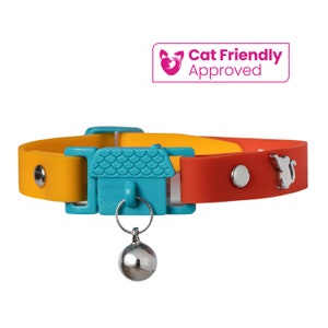 KITTYRAMA Copacabana Cat Collar. &#39;Cat Friendly&#39; Award Winner. Soft & Comfy. Breakaway Quick Release Clasp. Hypoallergenic and Lightweight
