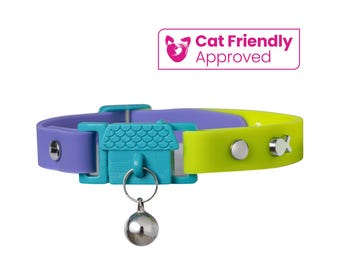 Collar para gatos Kittyrama Tahiti: galardonado, cómodo, suave, hipoalergénico y con cierre de seguridad.