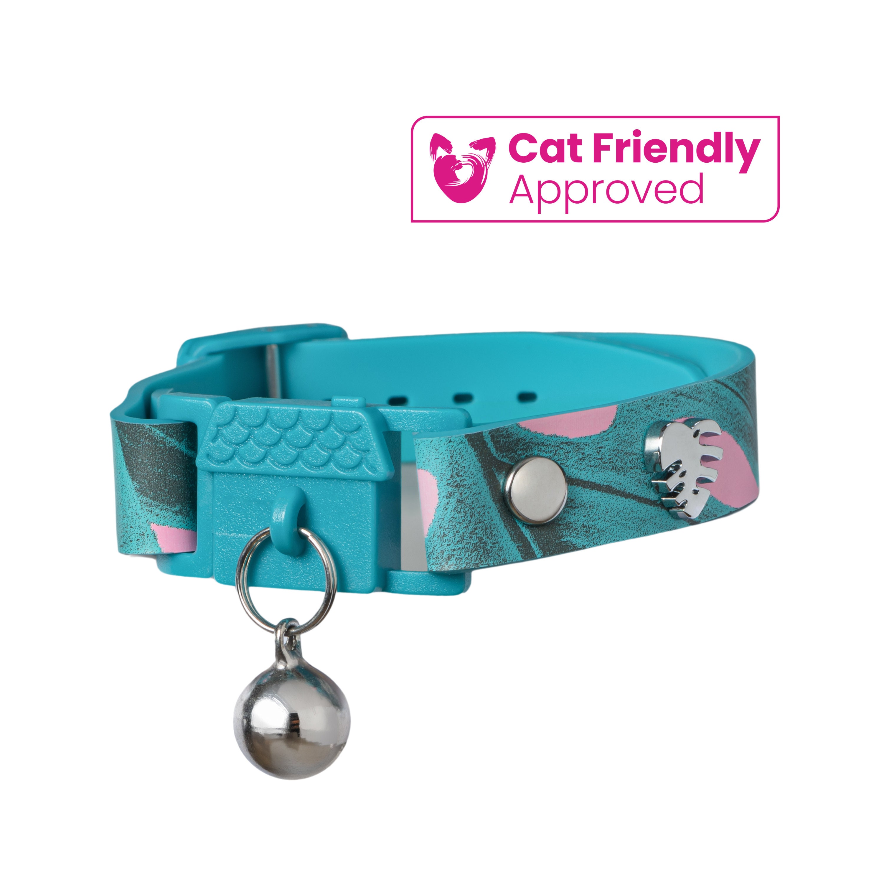 Kittyrama KITTEN Monstera Neon Botanicals Collection. Award Winning Cat Collars. Comfy, Soft. Hypoallergenic, Breakaway Quick Release