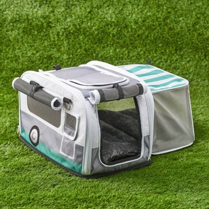 Kittyrama Slate Cruiser Cat Carrier/Hideaway. Airline Capable, Foldable, Extendable, Vet Approved Carrier for Cats that Don't Like Carriers