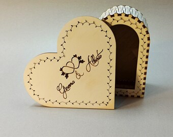 Heart-shaped box 12 x 10.5 cm