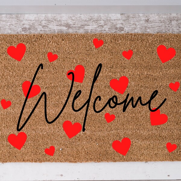 Heart Doormat Etsy
