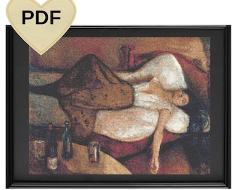 Edvard Munch - The Day After Cross Stitch Pattern (PDF Download)