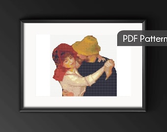 Renoir Tanz in Bougival Kreuzstich-Muster PDF