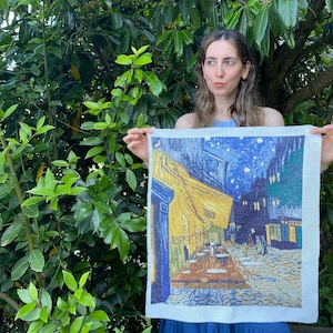 Patrón de punto de cruz de la terraza del café de Van Gogh por la noche, bordado de una famosa pintura (patrón en PDF) imagen 1