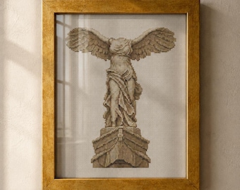 The Winged Victory of Samothrace ,The Winged Nike cross stitch pattern PDF