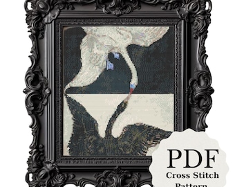 Hilma af Klint 'The Swan' Cross Stitch Pattern (PDF)