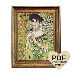 Klimts Adele Bloch-Bauer I Kreuzstichmuster (PDF)
