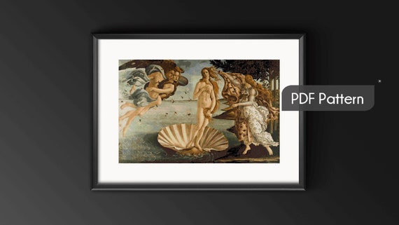Birth of Venus Cross Stitch Pattern: Botticelli Art (PDF Pattern)