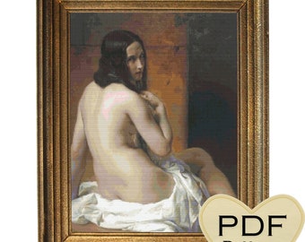 Francesco Hayez: Susanna at her Bath Cross Stitch Pattern (PDF Pattern)