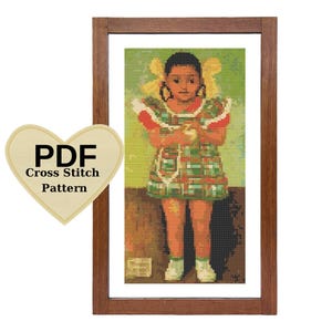 Diego Rivera Kreuzstichmuster PDF, digitaler Download, Musterhüter, Stickmuster, handgemacht, handgesticktes Muster