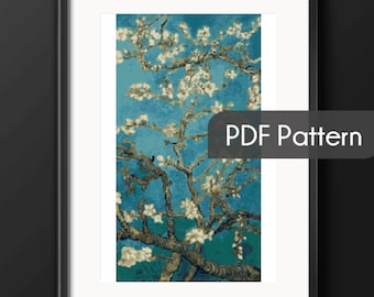Korsstygnsmönster med mandelblommor från Van Gogh (PDF)