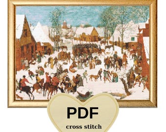 Massacre of the Innocents Cross Stitch Pattern | Pieter Bruegel (PDF)