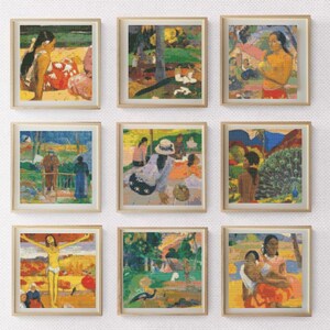 Paul Gauguin-målningar Korsstygnsmönster: Minikonstpaket (PDF) bild 3